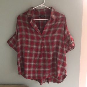 Madewell Plaid Flannel Top
